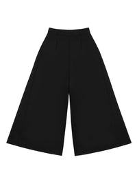 Stylish Loose High Waisted Solid Color Wide Leg Pants