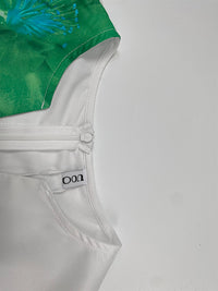 Flower Print Pleated A-Line Loose V-Neck Midi Dresses