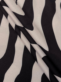 Long Sleeves Wide Leg Split-Joint Tied Waist Zebra Printed Lapel Jumpsuits