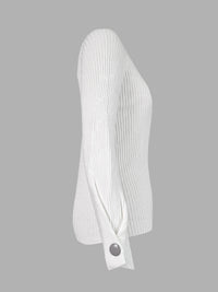 Simple Loose Solid Color High-Neck Sweater