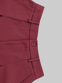 Solid Color Zipper Loose Ninth Pants Trousers Casual Pants Bottoms