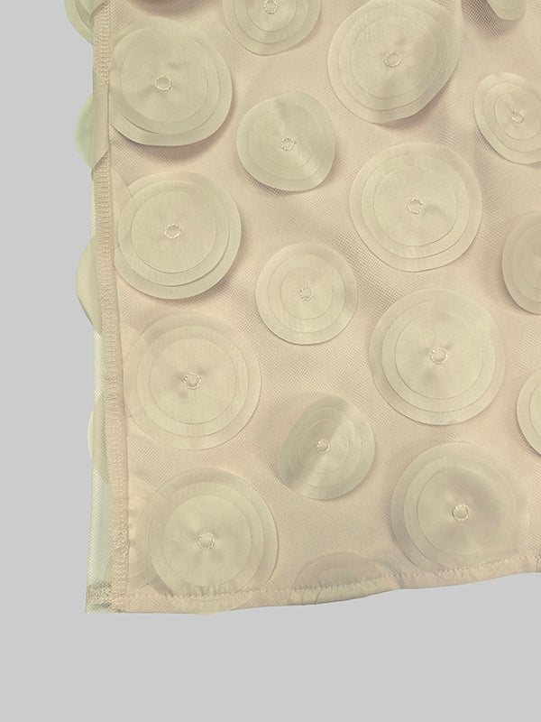 Long Sleeves Loose Buttoned Mesh Polka-Dot Split-Joint Lapel Blouses&Shirts Tops