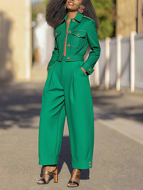 Split-Joint Long Sleeves Lapel Outerwear Jackets&Coats