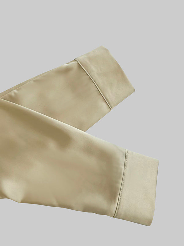 Long Sleeves Loose Solid Color Heaps Collar Blouses&Shirts Tops