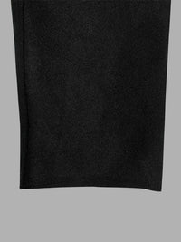 Solid Color Long Sleeves Loose Collarless Woolen Coat