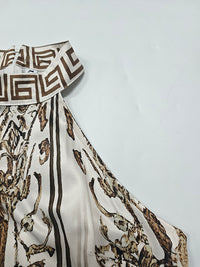 Sleeveless Wide Leg Printed Halter-Neck Jumpsuits