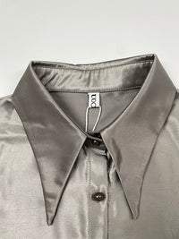 Buttoned Gradient Long Sleeves Lapel Blouses&shirts Tops