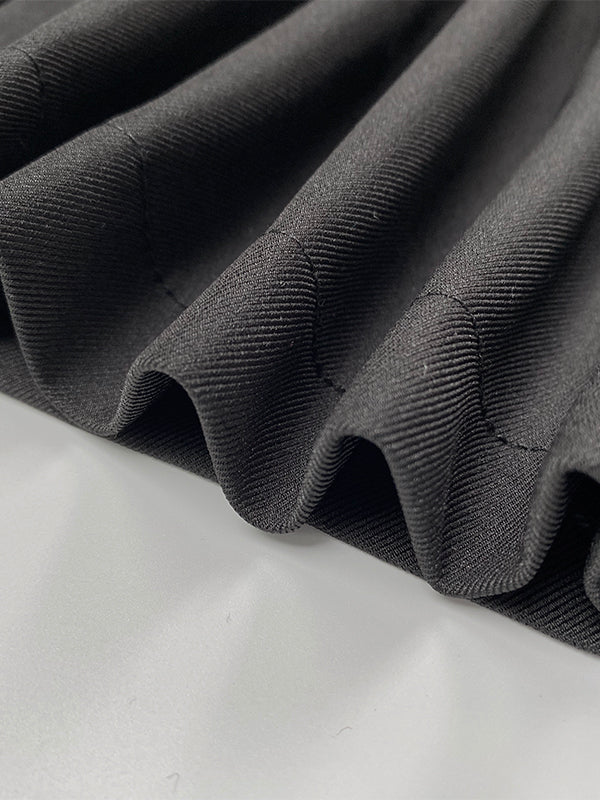 High Waisted Loose Pockets Split-Joint Striped Pants Trousers