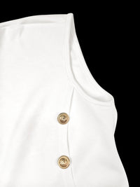 Solid Color Split-Side Loose Sleeveless Shawl Collar Maxi Dresses