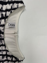 Loose Three-Quarter Sleeves Printed Split-Front Round-Neck Midi Dresses