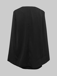 Cape Split-Joint Tied Waist V-Neck Mini Dresses