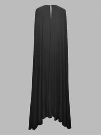Long Sleeves Loose Rhinestone Round-Neck Maxi Dresses