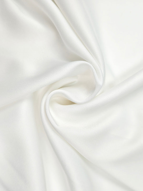 Double Layered Elasticity Solid Color Tied Flared Sleeves Long Sleeves V-Neck Blouses&Shirts Tops