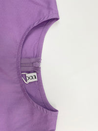 High Waisted Loose Pleated Solid Color Round-Neck Mini Dresses