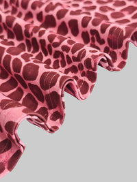 Leopard Long Sleeves Skinny High Neck T-Shirts Tops