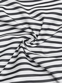 A-Line Loose Asymmetric Split-Joint Striped V-Neck Maxi Dresses Shirt Dress