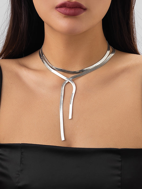 Hollow Solid Color Necklaces Accessories