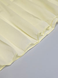 Gauze Pleated Solid Color Split-Joint Sleeveless Boat Neck Maxi Dresses Evening Dresses