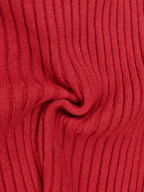 Asymmetric Solid Color Split-Joint Loose High Neck Sweater Tops