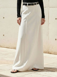 Stylish H-Line Solid Color Skirts Bottoms