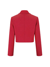 Long Sleeves Skinny Solid Color Notched Collar Blazer Outerwear