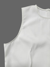 Sleeveless Solid Color Round-Neck Maxi Dresses