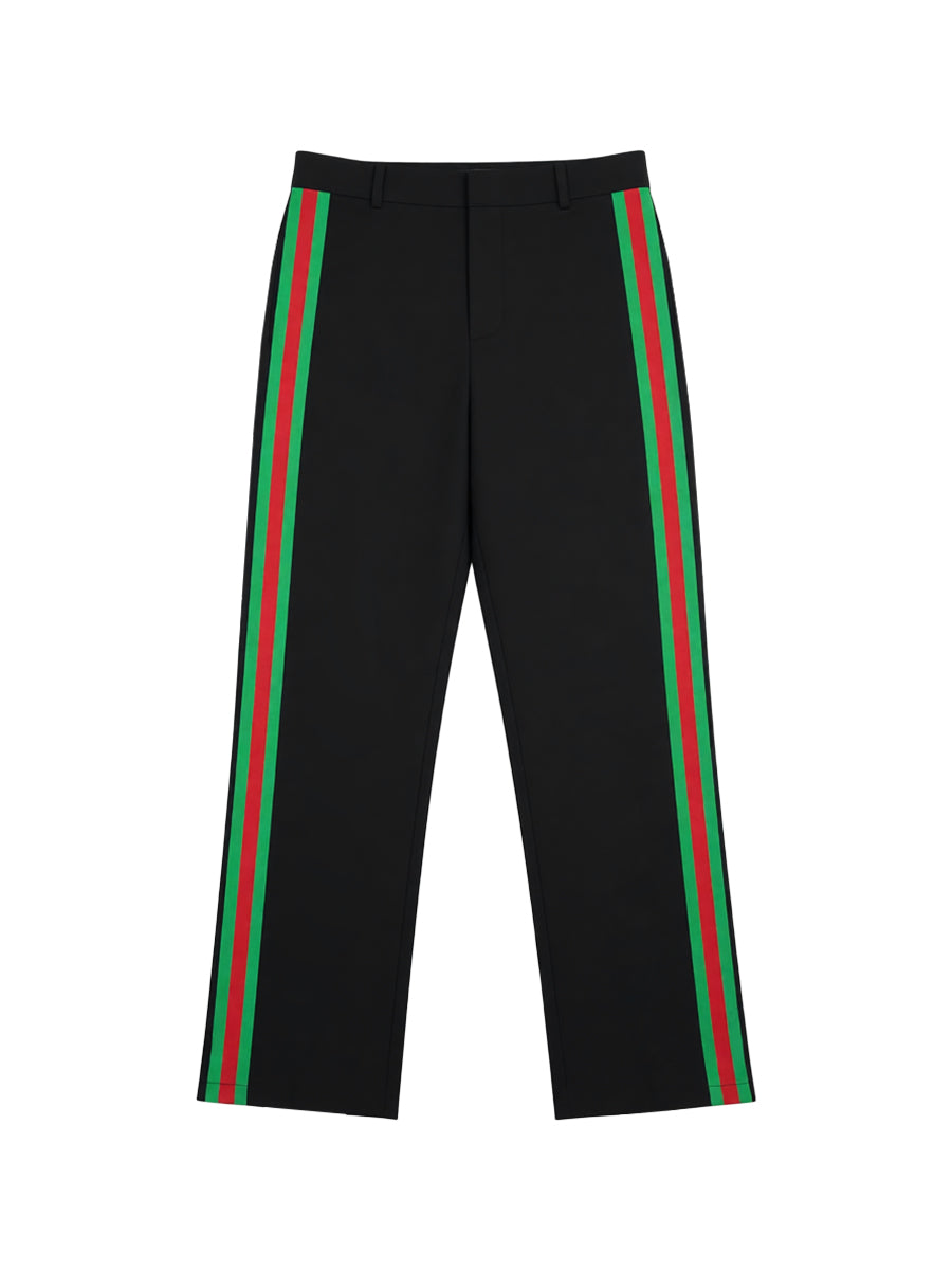 Contrast Color Striped Long Sleeves Skinny Trousers Pants Casual Pants Bottoms