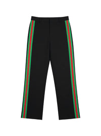 Contrast Color Striped Long Sleeves Skinny Trousers Pants Casual Pants Bottoms