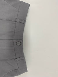 Loose Wide Leg Pockets Solid Color Ninth Pants Trousers