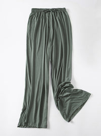 Comfortable Drawstring Solid Color Loose Pants
