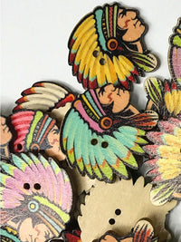Vintage Feather Pattern Sewing Buttons