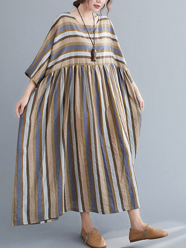 Original Stripe Round-Neck Dress