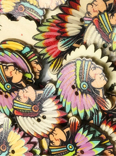 Vintage Feather Pattern Sewing Buttons