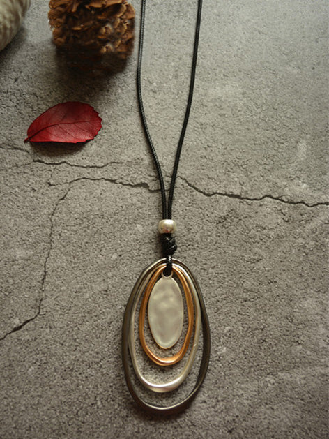 Multilayer Circle Long Necklace
