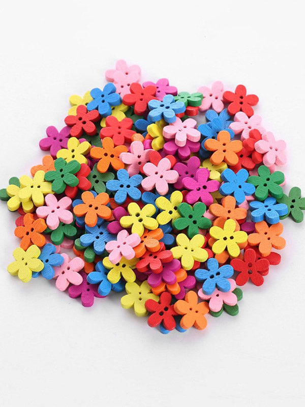 DIY Candy Color Flower Sewing Buttons