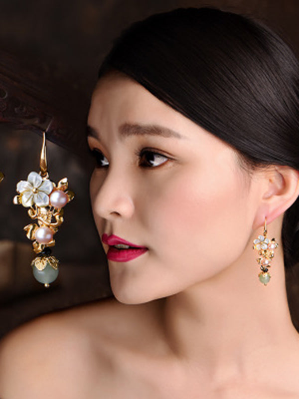 Original Flower Pearl Earrings