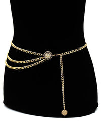 Long Tassel Waistbands Hip Jewelry Body Chain Metal Link Waist Chain Belt