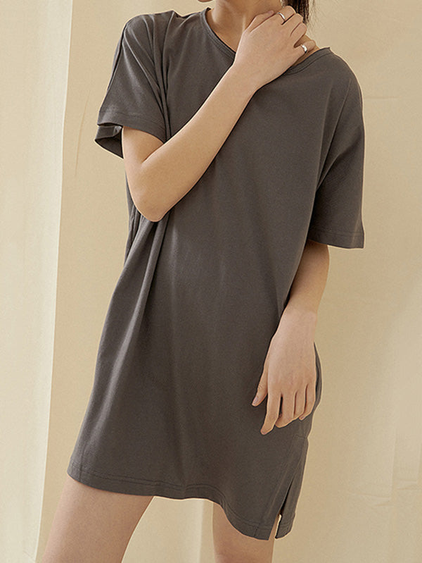 Loose Simple Solid Comfortable T-Shirts