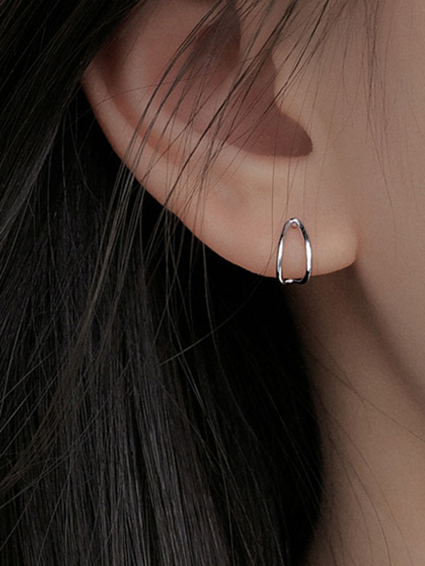 Simple Hollow Geometric Stud Earrings