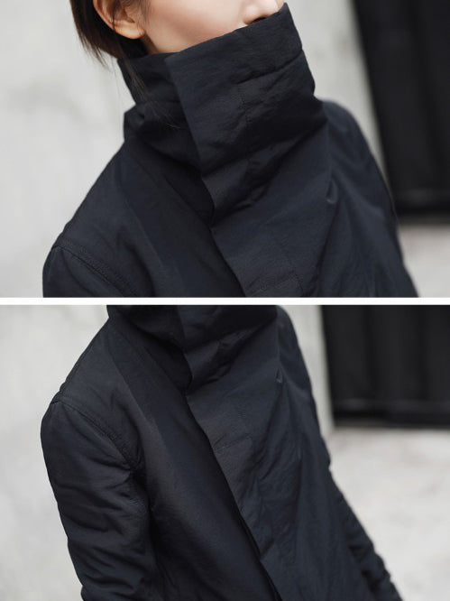 High-neck Cool Irregular Warm Jacket