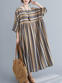 Original Stripe Round-Neck Dress