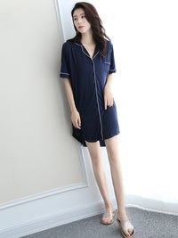 Casual V-Neck Button Modal Short Pajamas