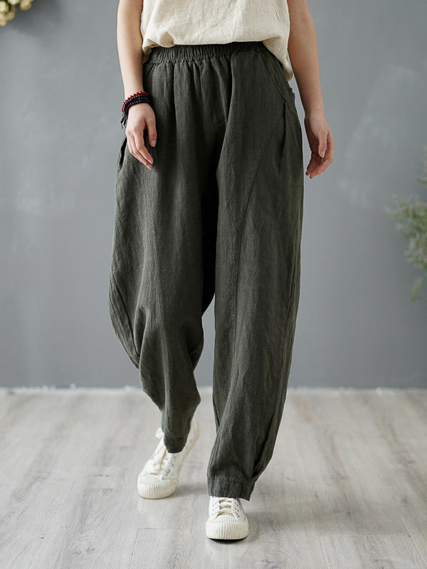 Loose Solid Color Casual Pants