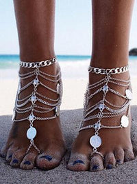 Punk Multilayer Tassels Anklets