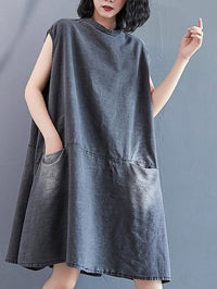 Original Split-Joint With Pocket Denim Dress