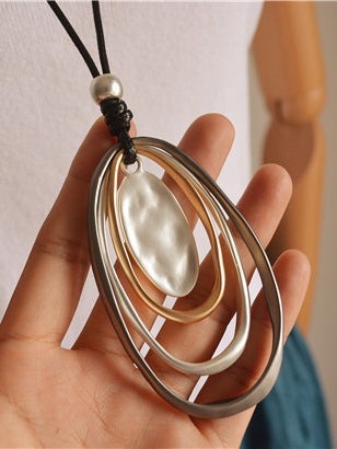 Multilayer Circle Long Necklace