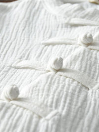 White Ramie Cotton Sleeveless Linen Dress