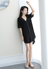 Casual V-Neck Button Modal Short Pajamas
