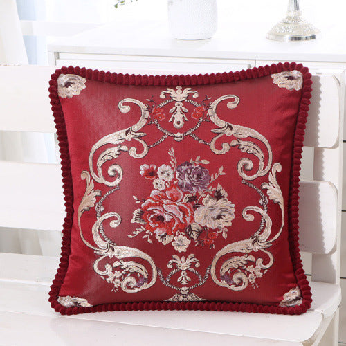 Floral Embroidered Pillow Case