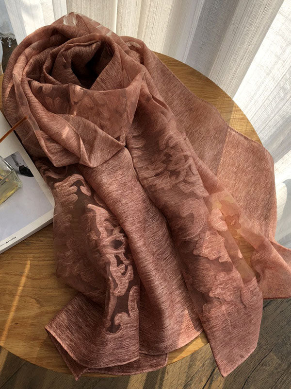 Simple Imitated Silk Fabric Shawl Scarf